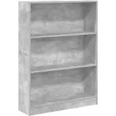 vidaXL Bibliothèque gris béton 80x24x109 cm bois d'ingénierie