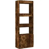 vidaXL Buffet haut 63x33x180 cm chêne fumé bois d'ingénierie