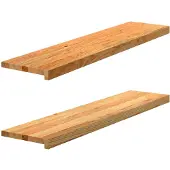 vidaXL Marches d'escalier 2 pcs marron clair 110x25x2 cm chêne massif