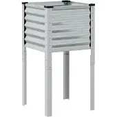 vidaXL Jardinière de jardin 45 x 45 x 88 cm Acier galvanisé