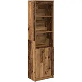 vidaXL Highboard imitation bois ancien 50x35x180 cm Matériau dérivé du bois