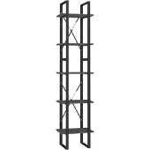 vidaXL Bibliothèque à 5 niveaux Gris 40x30x175 cm Bois de pin