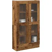 vidaXL Buffet haut vieux bois 82,5x30,5x150 cm bois d'ingénierie