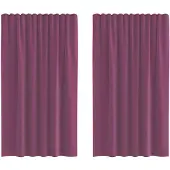 vidaXL Voile Rideaux avec passants 2 pcs. Violet 140x175 cm
