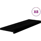 vidaXL Marches d'escalier 8 pcs marron foncé 80x25x2 cm chêne massif