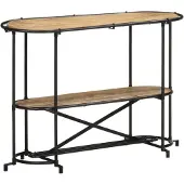 vidaXL Table console 110x42x76 cm bois massif de manguier brut