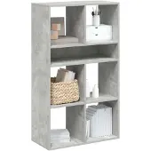 vidaXL Bibliothèque gris béton 66x31x112 cm bois d'ingénierie