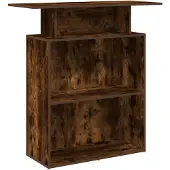vidaXL Comptoir de réception chêne fumé 100x40x104 cm bois composite