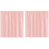 vidaXL Voile Rideaux avec passants 2 pcs. Rose 140x140 cm