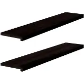 vidaXL Marches d'escalier 2 pcs marron foncé 120x30x2 cm chêne massif