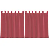 vidaXL Voile Rideaux avec poches pour tringles 2 pcs. Bordeaux