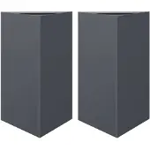 vidaXL Jardinières 2 pcs anthracite triangulaire 50x43x75 cm acier