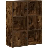 vidaXL Bibliothèque chêne fumé 60x24x76,5 cm bois d'ingénierie