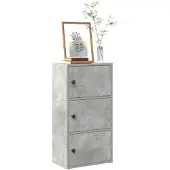 vidaXL Bibliothèque gris béton 40x24x77 cm bois d'ingénierie