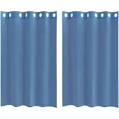 vidaXL Voile Rideaux avec œillets 2 pcs. Bleu roi
