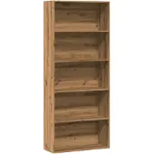 vidaXL Bibliothèque chêne artisanal 80x30x189 cm bois d'ingénierie