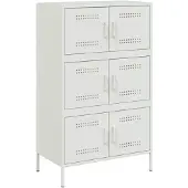 vidaXL Highboard blanc 68x39x113 cm acier