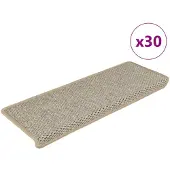 vidaXL Tapis d'escalier autocollants 30 pcs 65x21x4 cm vert