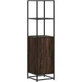 vidaXL Highboard brun imitation chêne 35,5x35x139cm bois composite métal