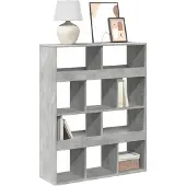 vidaXL Bibliothèque gris béton 100x33x125,5 cm bois d'ingénierie