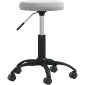 vidaXL Chaise de bureau Pivotante Gris clair Velours