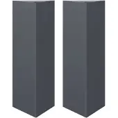 vidaXL Jardinières 2 pcs anthracite triangulaire 30x26x75 cm acier