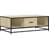 vidaXL Table basse chêne Sonoma 100x57x35 cm Bois composite et métal