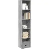 vidaXL Bibliothèque sonoma gris 40x30x189 cm bois d'ingénierie