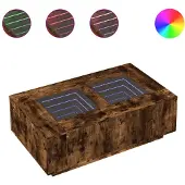 vidaXL Table basse avec Infinity-LED chêne fumé 116x69x40 cm