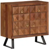 vidaXL Armoire à tiroirs brun miel 70x35x70 cm Bois massif acacia