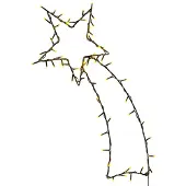 vidaXL Illumination de Noël Silhouette d'étoile filante 80 LEDs