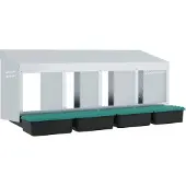 vidaXL Nichoir pour poules 4 compartiments Montage mural Acier galvanisé