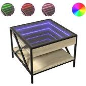 vidaXL Table basse avec Infinity-LED Chêne Sonoma 50x50x38 cm