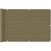 vidaXL Écran de balcon Taupe 90x400 cm PEHD