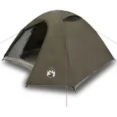 vidaXL Tente de camping dôme 4 personnes brune étanche à l'eau