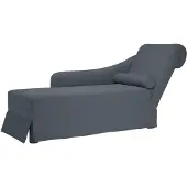 vidaXL Chaise longue avec traversin Accoudoir droit Gris foncé Velours