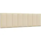vidaXL Coussin de tête de lit "Hanko" Crème 160 cm Tissu