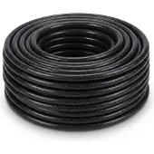 Relaxdays Tuyau d'arrosage , 100 m, tuyau d'arrosage universel 1/2", résistant aux UV et aux intempéries, tuyau d'arrosage en tissu, PP, noir
