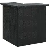 vidaXL set bar de jardin 8 pièces avec coussins Poly rotin noir