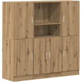 vidaXL Ensemble d'armoires de cuisine 3 pcs chêne artisanal