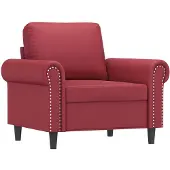 vidaXL Fauteuil vin rouge 60 cm similicuir