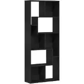 vidaXL Bibliothèque En Chêne Noir 67 X 24 X 161 Cm Bois D'ingénierie