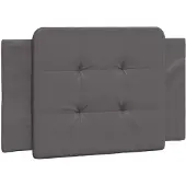 vidaXL Coussin de tête de lit "Zadar" Gris 90 cm Similicuir