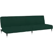 vidaXL Canapé-lit à 2 places vert foncé velours