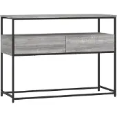vidaXL Table console sonoma gris 100x40x75 cm bois d'ingénierie