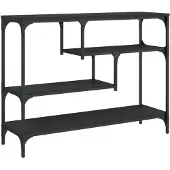vidaXL Table console noir 100x30x75 cm bois d'ingénierie