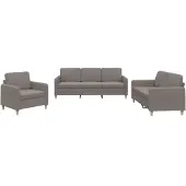 vidaXL Ensemble de canapés 3 pièces avec coussins Tissu Taupe