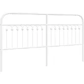 vidaXL Tête de lit de rechange en métal blanc 180 cm