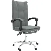 vidaXL Chaise de bureau avec fonction chaise longue tissu gris foncé