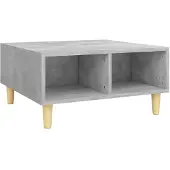 vidaXL Table basse gris béton 60x60x30 cm Bois composite